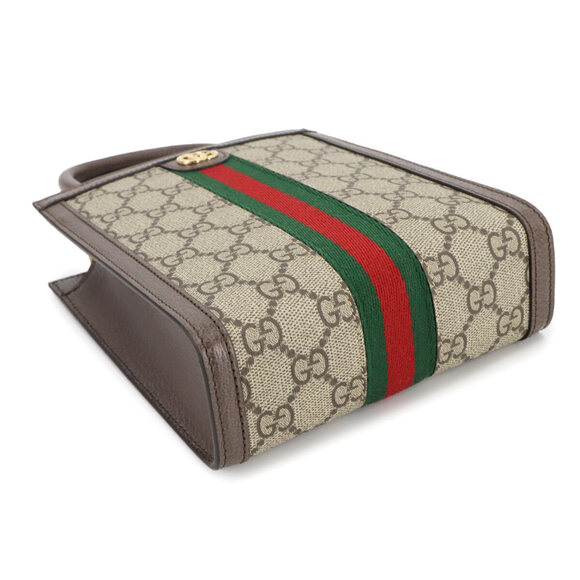 Gucci Ophidia Shoulder Bag GG Supreme Canvas Leather Beige Brown - Picture 5 of 9